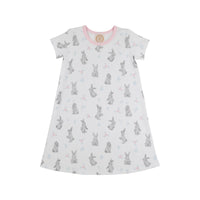 Beaufort Bonnet Polly Play Dress - Broad St. Bunnies (Pink)/Palm Beach Pink
