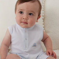 Kissy Kissy Light Blue Stripe Premier Golf Sleeveless Playsuit