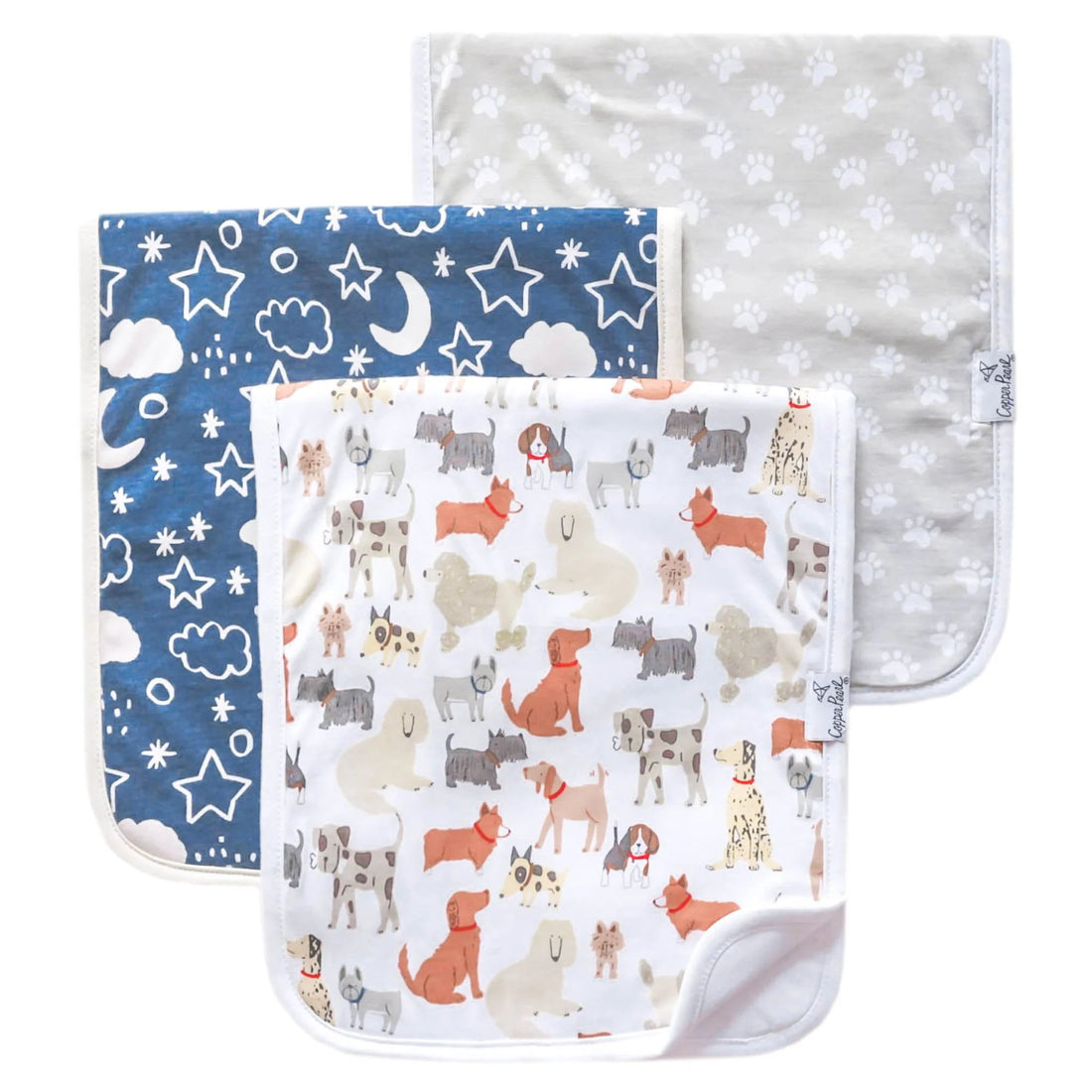 Copper Pearl Burp Cloth Set - Rufus