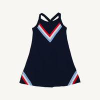 Beaufort Bonnet Prepletic Little Miss Tennis Dress - Nantucket Navy, Richmond Red, Worth Avenue White and Beale Street Blue