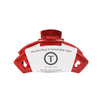 Teleties Open Red Glitter Medium Hair Clip