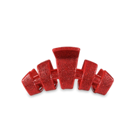 Teleties Open Red Glitter Tiny Hair Clip