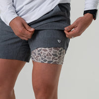 Burlebo Athletic Short - Grizzley Grey/Classic Deer Camo Liner