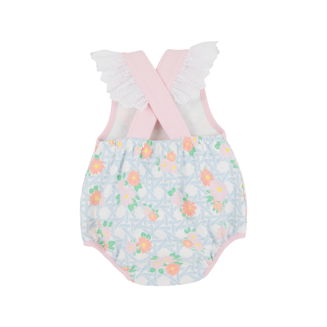 Beaufort Bonnet Saylor Sunsuit - Cayman Island Cane/Palm Beach Pink