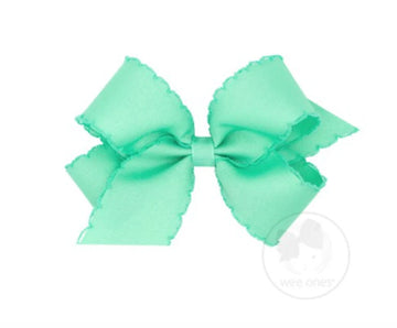 Wee Ones Medium Moonstitch Bow- Lucite Green
