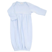 Magnolia Baby Essential White and Blue Pleated Gown