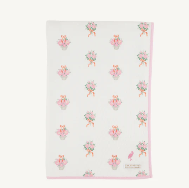 Beaufort Bonnet Silent Night Throw- Nonesuch Stems with Sandpearl Pink