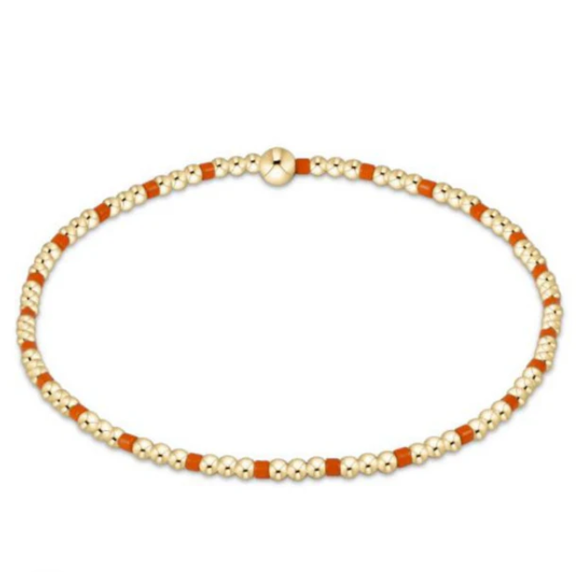 Enewton Gameday Hope Sincerity Pattern 2mm Bead Bracelet - Orange