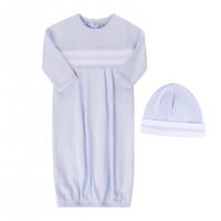 Baby Boy's Smocked Argyle Gown With Hat