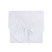 Pointelle Knit Ruffle Blanket