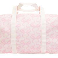 Apple of My Isla Bows on Pink Duffle Bag