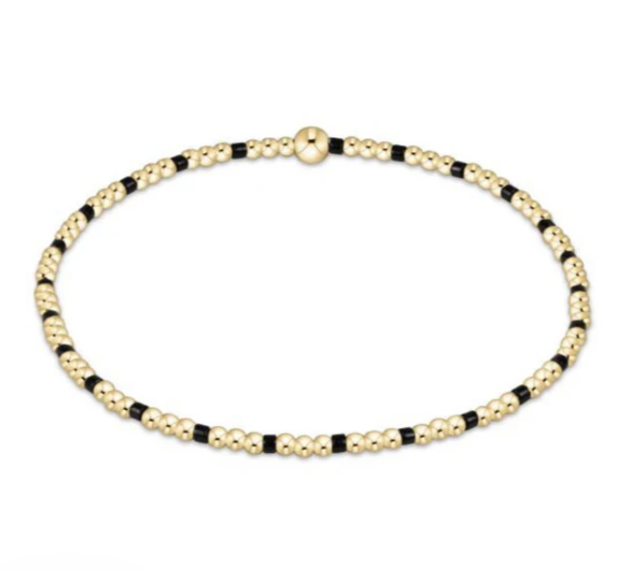 Enewton Gameday Hope Sincerity Pattern 2mm Bead Bracelet - Onyx
