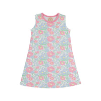 Beaufort Bonnet Sleeveless Polly Play Dress - Cape Cod Clusters/Hamptons Hot Pink