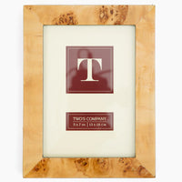 Two's Co Burled Wood 5x7 Photo Frame