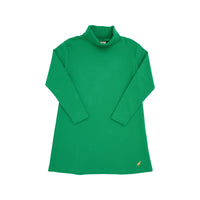 Beaufort Bonnet Tatum's Turtleneck Dress Kiawah Kelly Green With Metallic Gold Stork