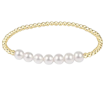 Enewton Classic Gold Beaded Bliss 3mm Bead Bracelet 6mm Pearl