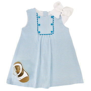 Delaney Blue Stripe Knit Dress