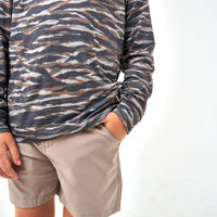 Burlebo Youth Performance Hoodie - Tiger Stripe Camo/Wetland