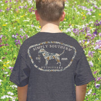 Simply Southern Youth Camo Dog Iron Heather