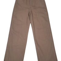 Tractr Alice High Rise Wide Leg Ankle Crop Jeans - Taupe