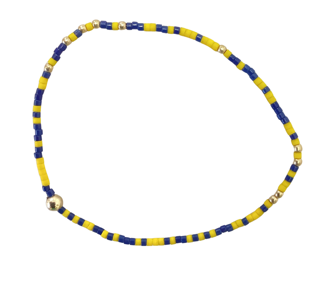 Enewton Gameday Hope Unwritten Bracelet -Golden Yellow -Matte Navy