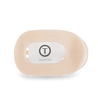 Teleties Almond Beige Small Flat Round Clip