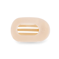 Teleties Almond Beige Small Flat Round Clip