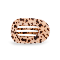 Teleties Blonde Tortoise Medium Flat Round Hair Clip