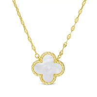 Lily Nily Mother of Pearl Clover Necklace