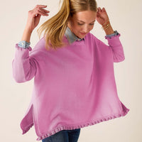 MerSea Catalina Cotton Ruffle Sweater - Petal Pink