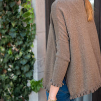 MerSea Catalina Cotton Ruffle Sweater - Taupe