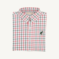 Beaufort Bonnet Dean's List Dress Shirt - Old Town Tattersall with Grier Green Stork