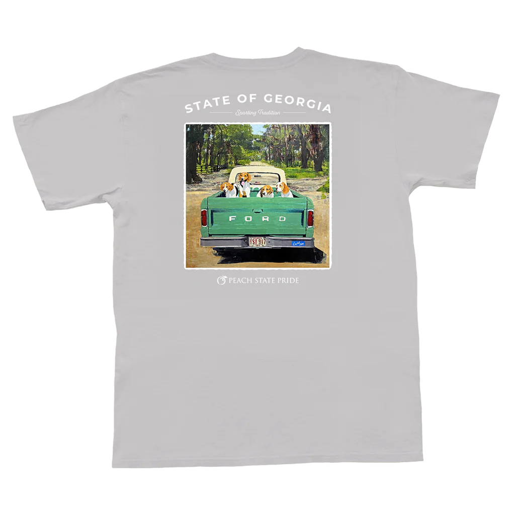 Peach State Pride Dog Days SS Pocket Tee - Oyster
