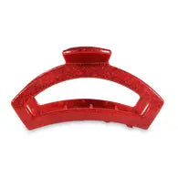 Teleties Open Red Glitter Large Hair Clip