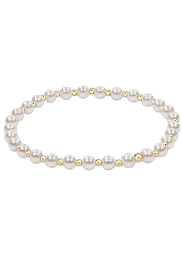 Enewton Extends Classic Grateful Pattern 4mm Bead Bracelet-Pearl