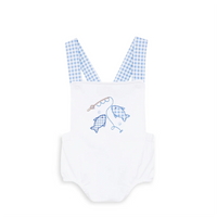 Magnolia Baby Gone Fishing Applique Criss-Cross Bubble