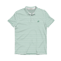 Peach State Heathered Laurel Pine Green & White Performance Polo