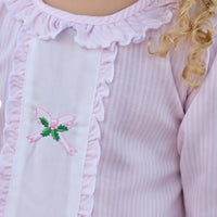 Sweet Dreams Pink Stripe Bow & Holly Gown