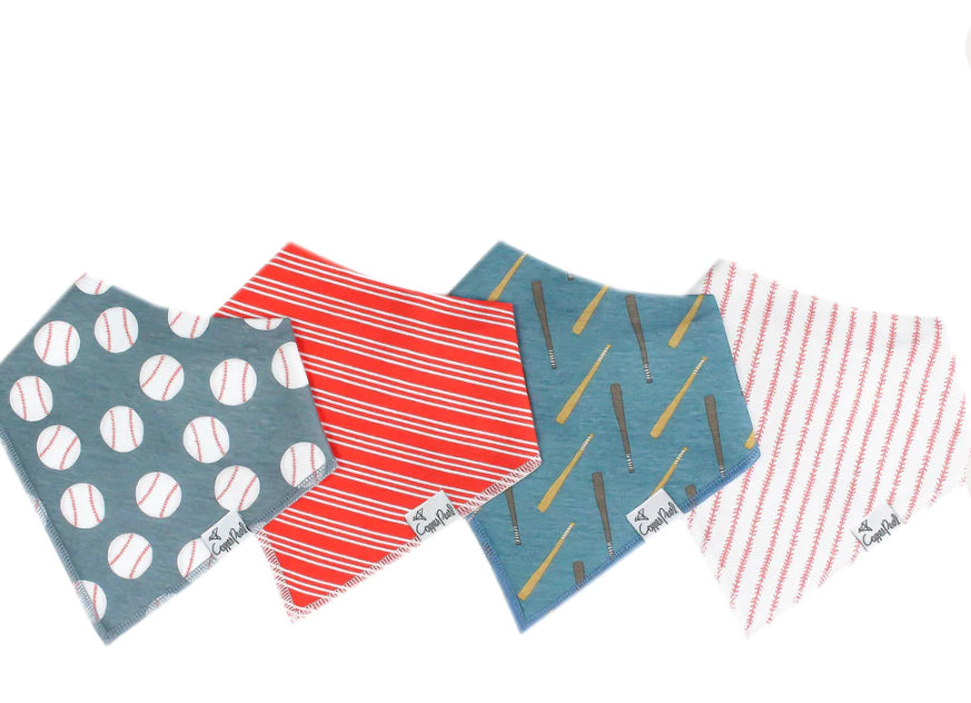 Copper Pearl Baby Bandana Bib Set - Slugger