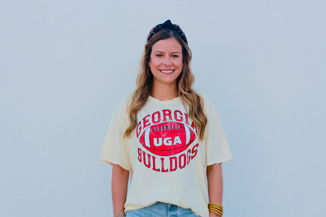 Georgia Distressed Boyfriend Tee
