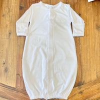 Kissy Kissy White Pique Sweetest Conv-Gown Embroidered Sheep