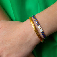 Caryn Lawn Supernova Bracelet-Navy/Gold/White