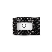 Teleties Jet Black Quilted Small Flat Rectangle Hair Clip