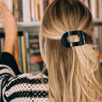 Teleties Jet Black Small Flat Round Clip