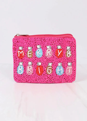 Merry & Bright Beaded Pouch