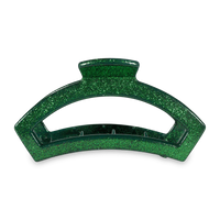 Teleties Open Green Glitter Large Hair Clip