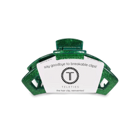 Teleties Open Green Glitter Medium Hair Clip
