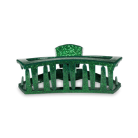 Teleties Open Green Glitter Medium Hair Clip