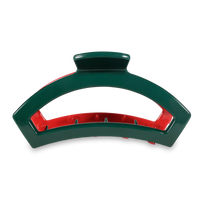 Teleties Open Red and Green Large Hair Clip