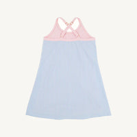 Beaufort Bonnet Prepletic Little Miss Tennis Dress - Beale Street Blue Seersucker/Palm Beach Pink